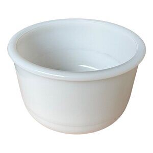 Vintage White Milk Glass Mixing Bowl for Stand Mixer 6.5 in x 4 in Unmarked